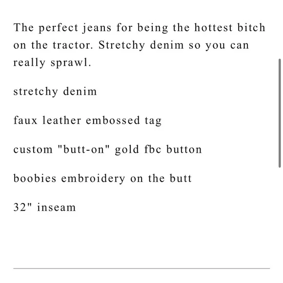 Fashion Brand Company Taller Farm Nap Jeans